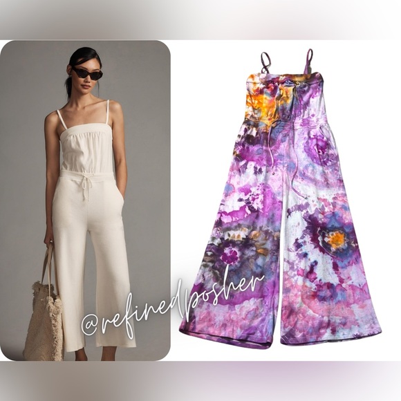 Anthropologie Pants - Daily Practice by Anthropologie Strapless Wide-Leg Jumpsuit size Medium NEW